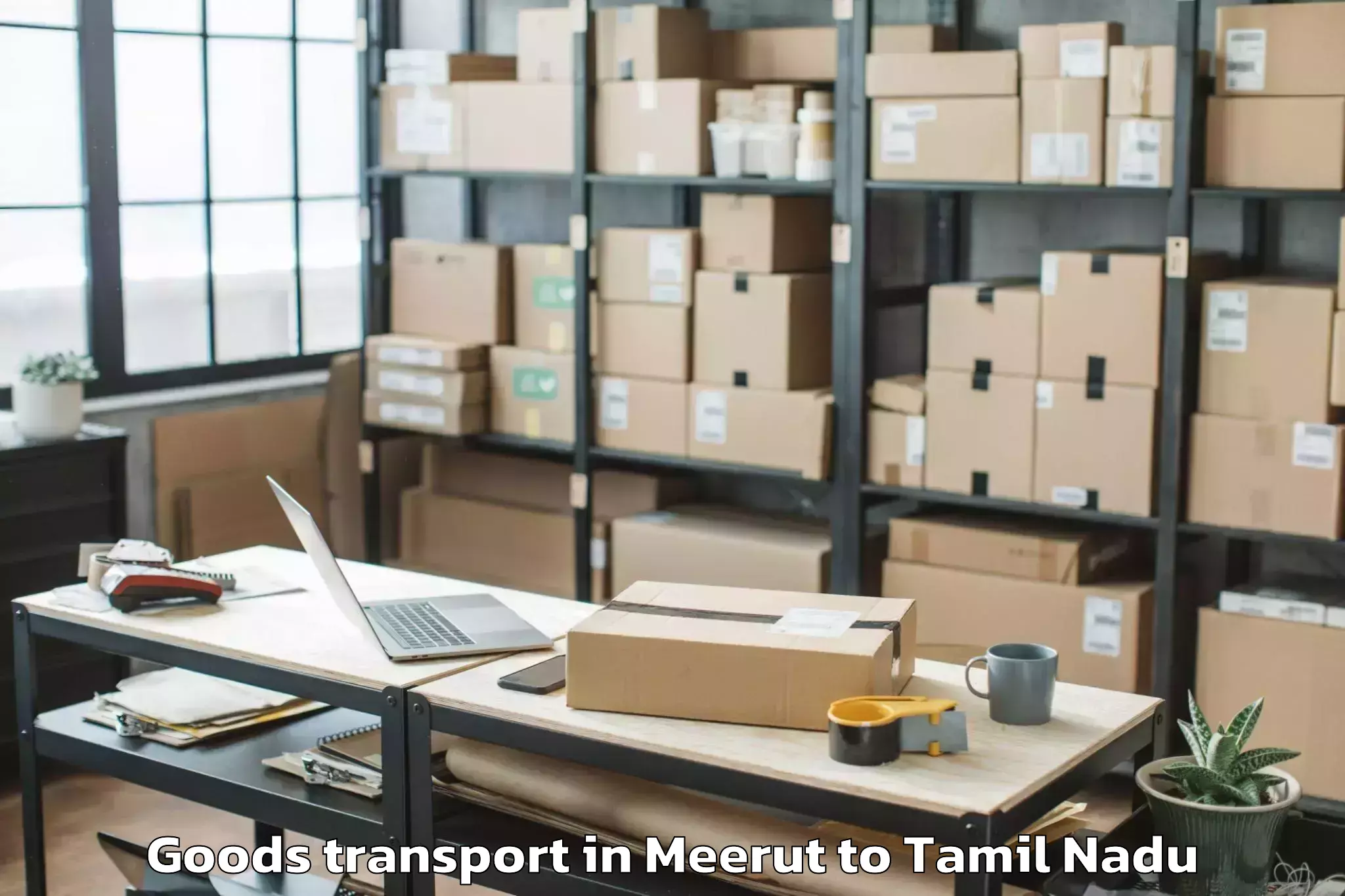 Top Meerut to Kottaiyur Goods Transport Available